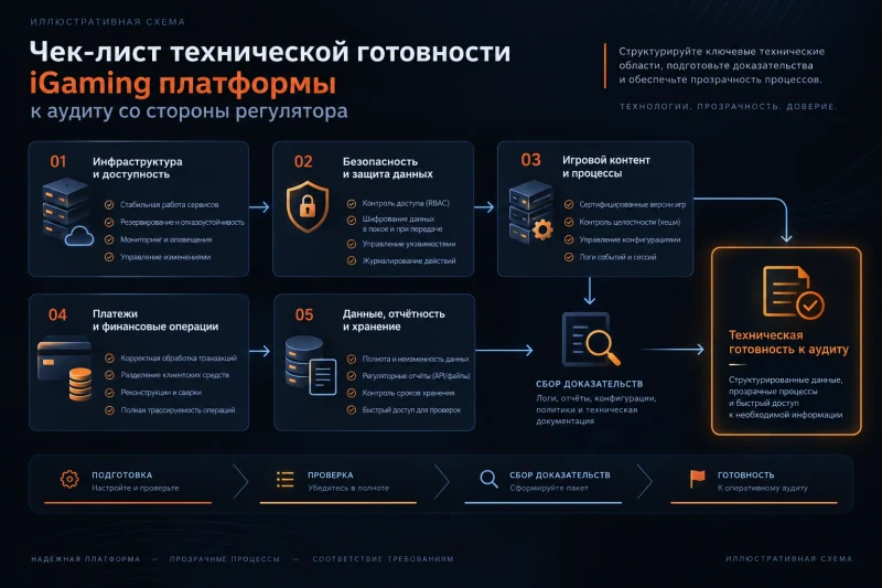 Чек-лист технической готовности iGaming платформы к аудиту со стороны регулятора